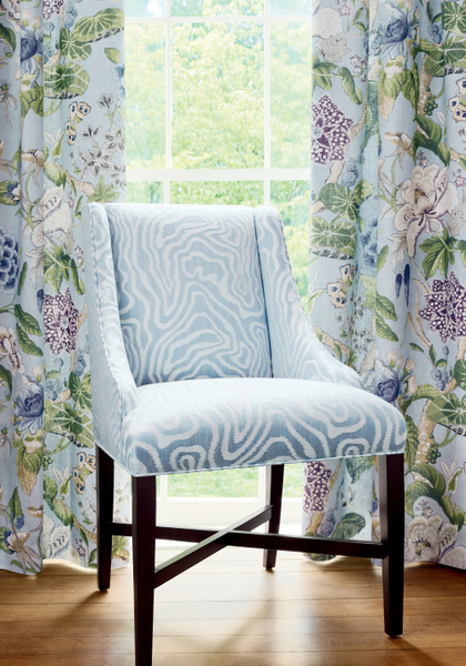 Thibaut Alessandro Embroidery in Spa Blue